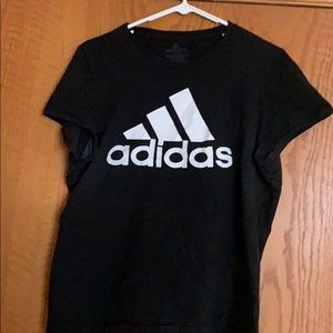 Black and white adidas shirt